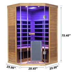 Winni Saunas Comer Red Cedar Full-Glass Sauna - SR07