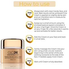 GLO24K Anti-Aging Face &amp; Neck Cream with 24K Gold, Retinol &amp; Hyaluronic Acid