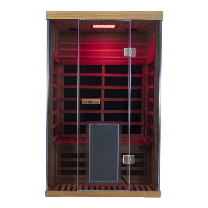 Winni Saunas 2-Person Red Cedar Full-Glass Sauna - SR02