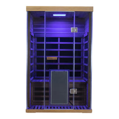 Winni Saunas 2-Person Red Cedar Full-Glass Sauna - SR02