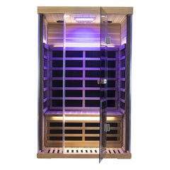 Winni Saunas 2-Person Red Cedar Full-Glass Sauna - SR02