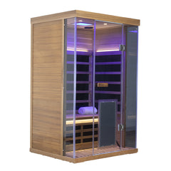 Winni Saunas 2-Person Red Cedar Full-Glass Sauna - SR02