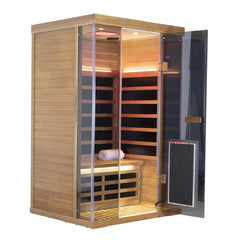Winni Saunas 2-Person Red Cedar Full-Glass Sauna - SR02