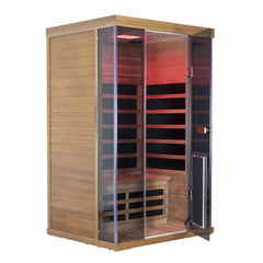 Winni Saunas 2-Person Red Cedar Full-Glass Sauna - SR02