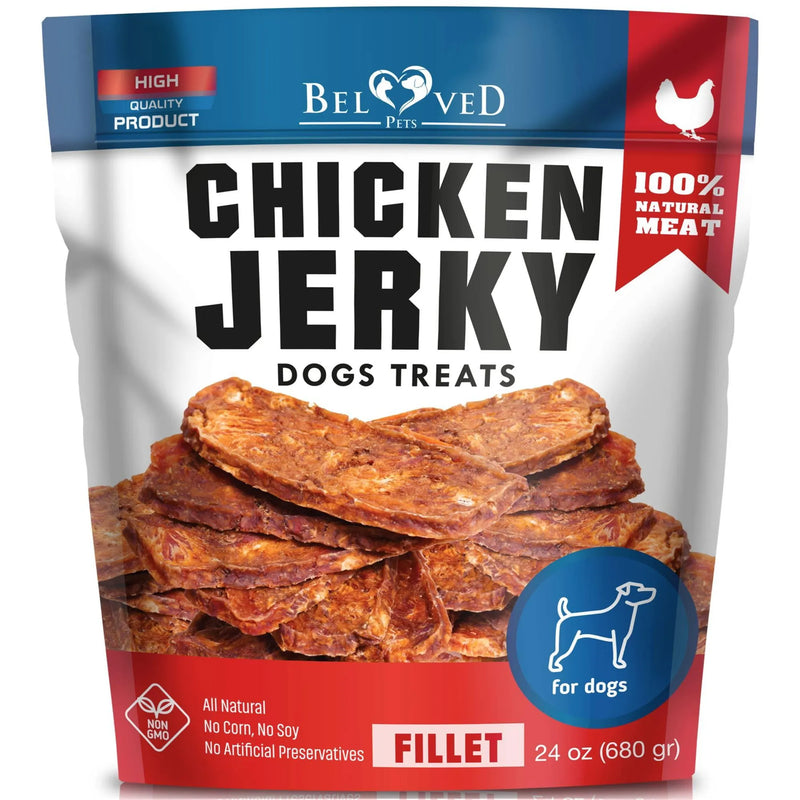 Premium Chicken Jerky Dog Treats – 100% Natural Chicken, High Protein, Grain-Free Training Rewards