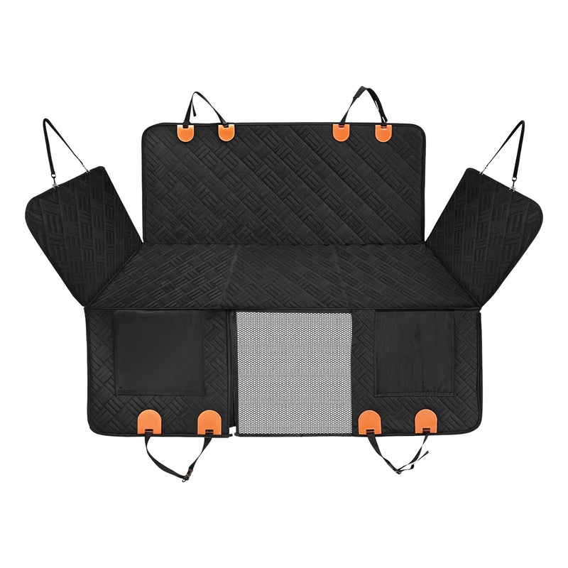 Heavy-Duty Waterproof Dog Car Seat Cover with Safety Seat Belts – Protects Seats from Hair, Mud & Scratches for back seat