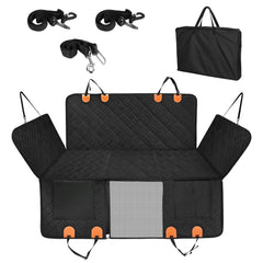 Heavy-Duty Waterproof Dog Car Seat Cover with Safety Seat Belts – Protects Seats from Hair, Mud & Scratches for back seat
