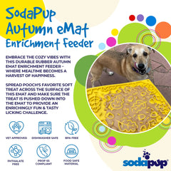 Autumn eMat - Enrichment Lick Mat For Dogs and Cats| Fall Leaves Design