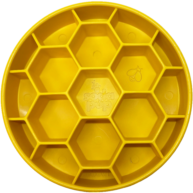 Honeycomb Slow Feeder Dog Bowl – Interactive Enrichment Feeding Bowl for Dogs
