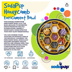 Honeycomb Slow Feeder Dog Bowl – Interactive Enrichment Feeding Bowl for Dogs