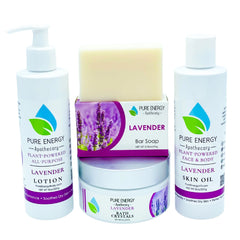 🌿 Lavender Love Bundle – Natural Skincare Gift Set (4-Piece Spa Collection)