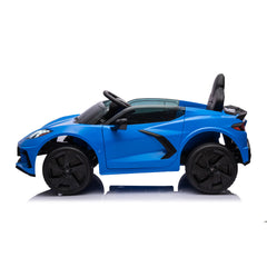 Chevrolet Corvette C8 12V Kids Ride-On Electric Car with Remote Control, LED Lights, Bluetooth &amp; Leather Seat