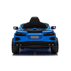 Chevrolet Corvette C8 12V Kids Ride-On Electric Car with Remote Control, LED Lights, Bluetooth &amp; Leather Seat