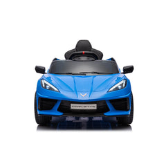 Chevrolet Corvette C8 12V Kids Ride-On Electric Car with Remote Control, LED Lights, Bluetooth &amp; Leather Seat