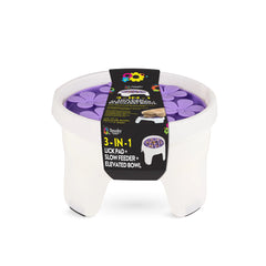 3-in-1 Dog &amp; Cat Slow Feeder Bowl with Lick Mat &amp; Elevated Feeding Station