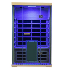 Winni Saunas 2-Person Hemlock Full-Glass Sauna - SH02