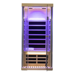 Winni 1-Person Hemlock Full Glass Spectrum Infrared Sauna - SH01