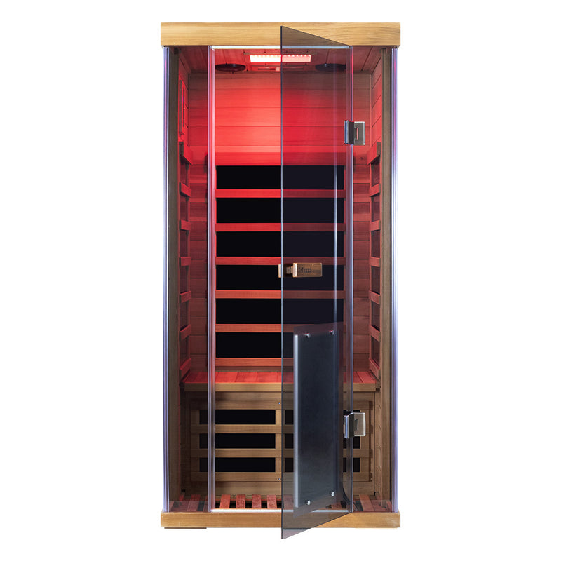 Winni Saunas 1-Person Red Cedar Full-Glass Sauna - SR01