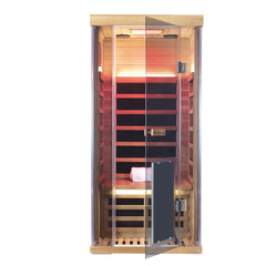 Winni Saunas 1-Person Red Cedar Full-Glass Sauna - SR01