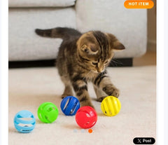Interactive Cat Toy Balls with Bell – Fun Exercise & Entertainment for Indoor Cats