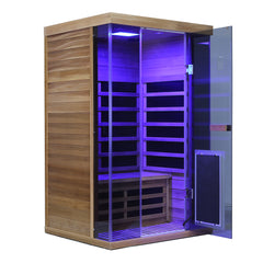 Winni Saunas 2-Person Red Cedar Full-Glass Sauna - SR02